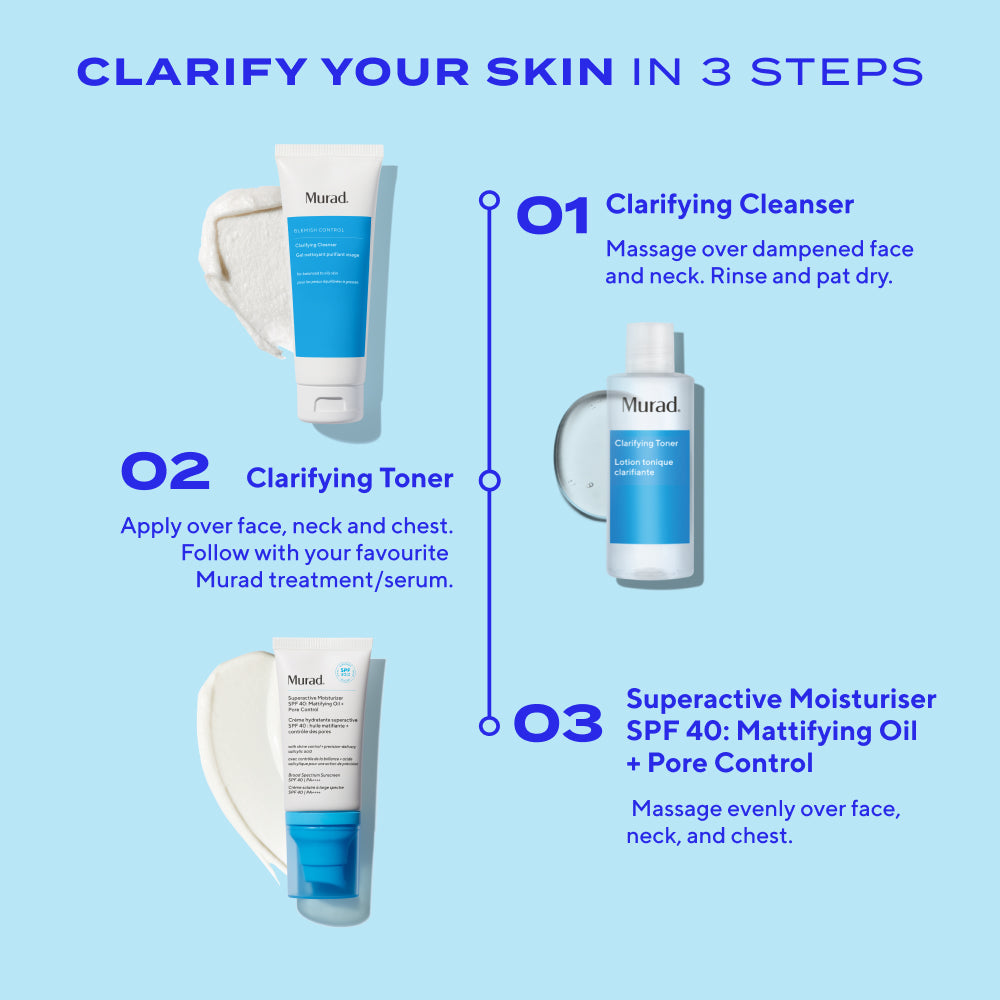 Murad | Superactive Moisturiser SPF 40: Mattifying Oil + Pore Control