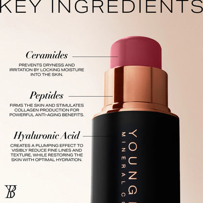 Youngblood | VividLuxe Crème Blush Stick Mulberry – Deep Dusty Rose