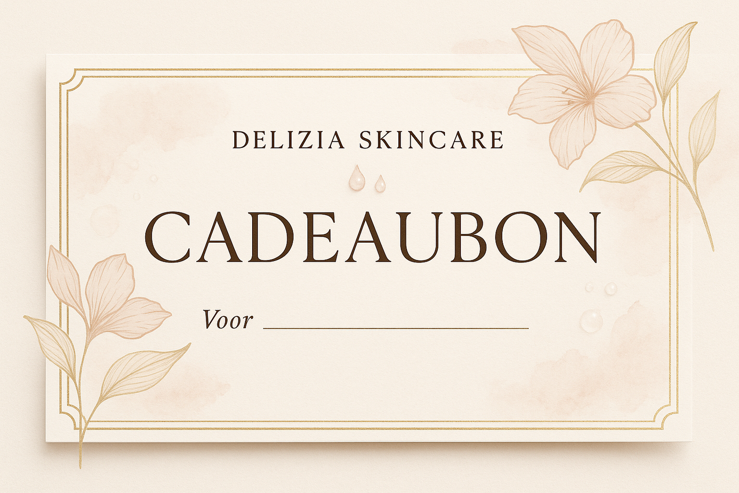 Delizia Skincare Cadeaubonnen – Luxe geschenk voor elke gelegenheid - Delizia Skincare