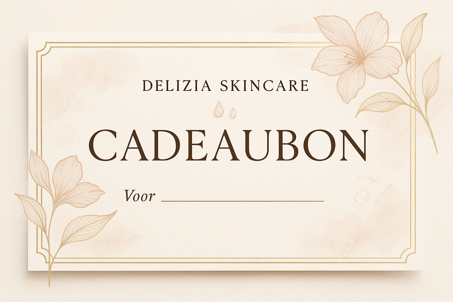 Delizia Skincare Cadeaubonnen – Luxe geschenk voor elke gelegenheid - Delizia Skincare